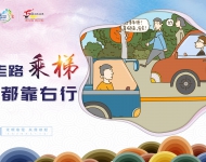 走路乘梯 都靠右行